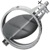 Затвор дисковый поворотный для дымовых газов DN200 PN1