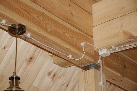 прокладка кабеля деревянный дом